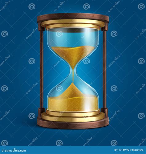 Realistic Hourglass Sand Clock Timer Vector Illustration Stock Vector Illustration Of