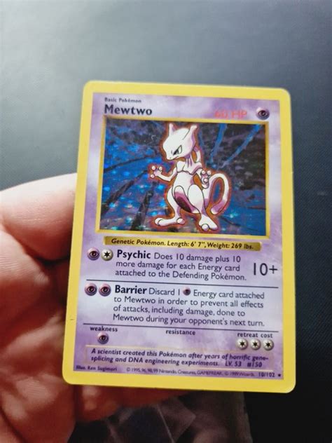 Pokémon 1 Card Shadowless Mewtwo Holo Base Set Catawiki