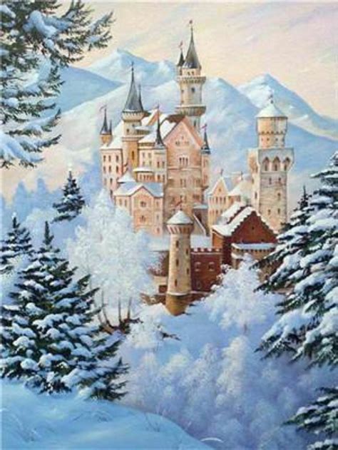 Bead Embroidery Kit Winter Neuschwanstein Castle DIY Etsy Diamond