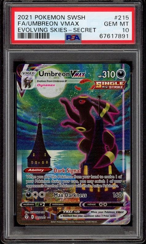 Mavin Pokemon Evolving Skies Umbreon VMAX Alternate Art Secret Rare