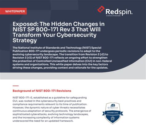 Nist Sp Revision Key Changes And What They Mean Redspin