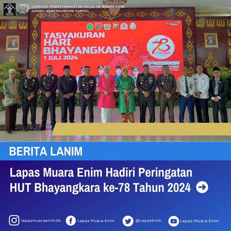 Lapas Muara Enim Hadiri Peringatan Hut Bhayangkara Ke Tahun