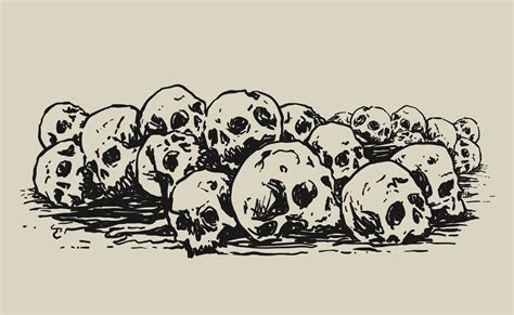 Pile of Human Skulls 16416964 Vector Art at Vecteezy