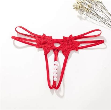 Women Sexy Lace Pearl Thong G String Panties Lingerie Underwear Crotchles T Back Ebay