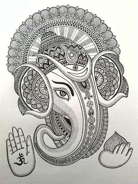 Lord Ganesh Mandala Art Mandala Art Mandala Design Art Hand