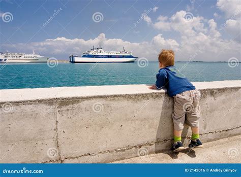 child    ship stock photo image  port sailor