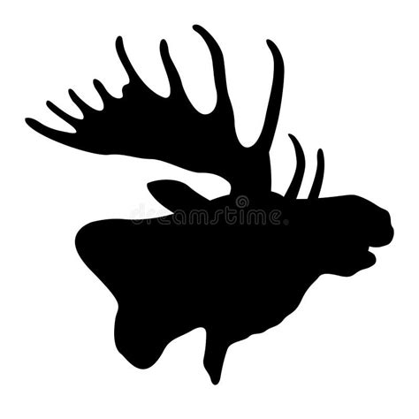 Moose Head Silhouette Clip Art