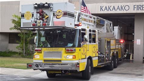 Honolulu Fire Dept Tower Responding Youtube