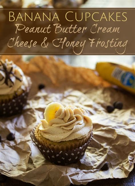 Banana Cupcakes With Peanut Butter Cream Cheese Frosting The Chunky Chef