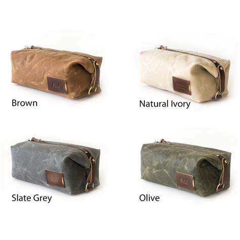 Personalized Waxed Canvas Dopp Kit Expandable Toiletry Bag Etsy