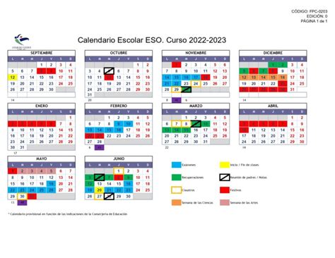 Calendario Escolar 2022 2023 Bachillerato Image To U