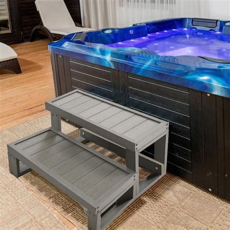 Reviews For Boztiy Wooden Hot Tub Steps Ft Wood Upgrade Universal