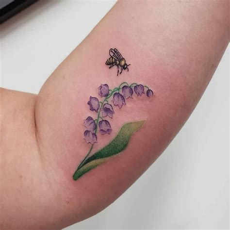 Lily Of The Valley Tattoo Ideas Purple Flower Tattoos Small