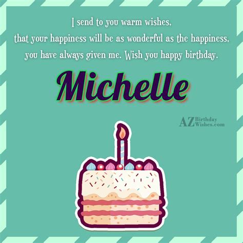 Happy Birthday Michelle - AZBirthdayWishes.com