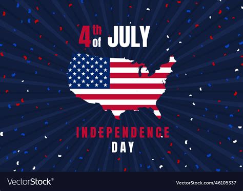 4th july background with american flag Royalty Free Vector