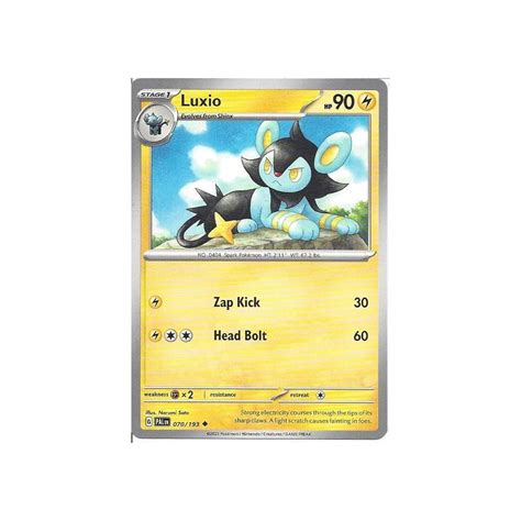 Pokemon Trading Card Game 070 193 Luxio Uncommon Card SV 02 Scarlet