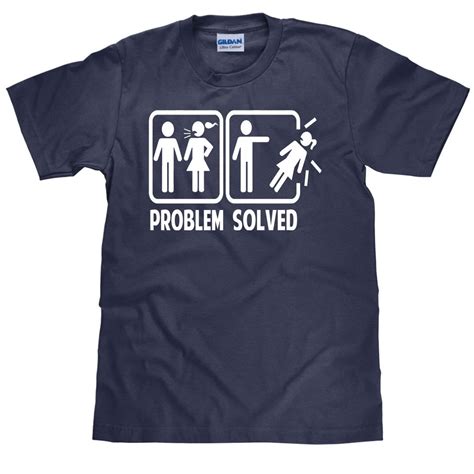 Funny Divorce T Shirt Problem Solved Tshirt For Men Etsy