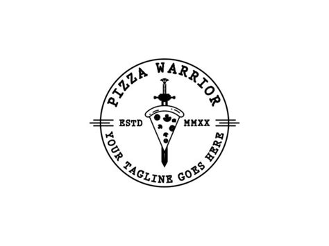 Pizza Warrior Logo Graphic by shikatso · Creative Fabrica