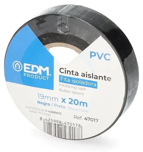 Fita Isoladora EDM Preto PVC 20 M X 19 Mm BIANO