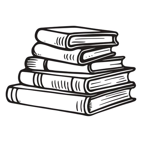 Book Stack Silhouette Png