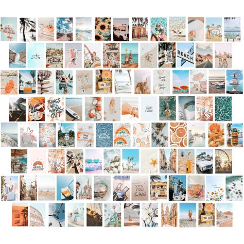 Buy KOSKIMER 100PCS Beach Wall Collage Kit Aesthetic Pictures 100 Set