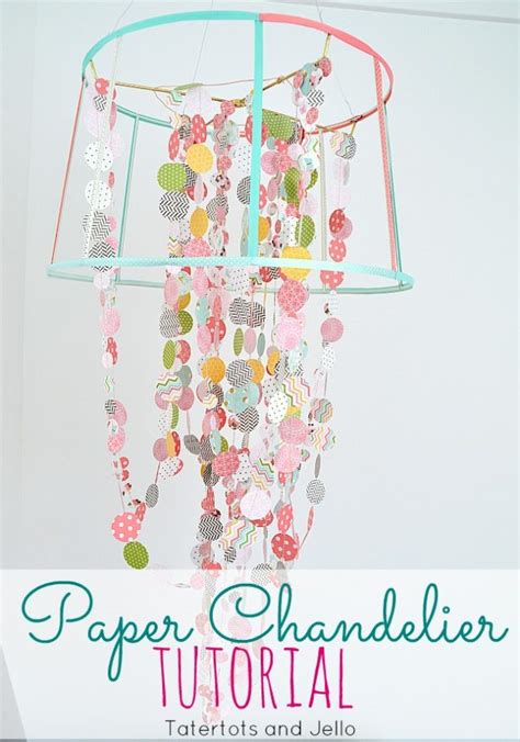 Paper and Ribbon Chandelier Tutorial! - Tatertots and Jello