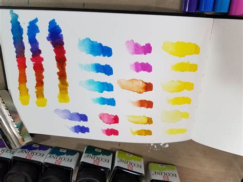 Ecoline Markers And Liquid Watercolors Review And Tutorial