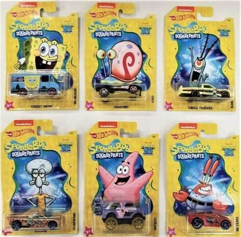 Hot Wheels Bob Esponja Serie De Autos Sponge Bob Años Meses sin intereses