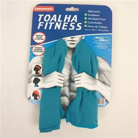 Toalha Academia Fitness Refrescante Gelada Azul Jolitex Parcelamento