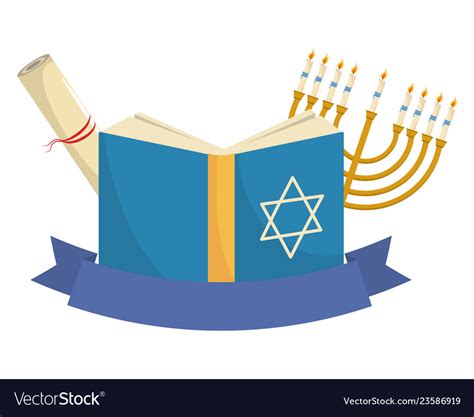 Hanukkah party cartoon Royalty Free Vector Image