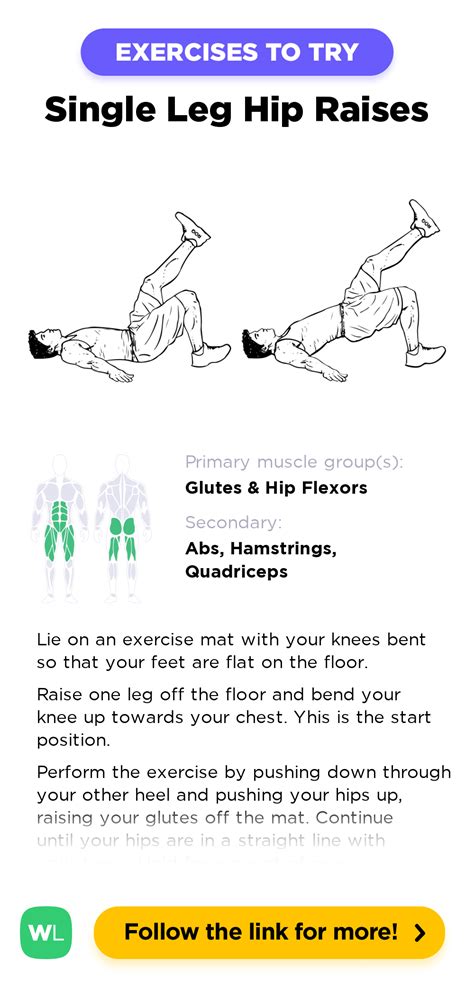 Single One Leg Hip Raises Glute Bridges Hip Extensions With Leg