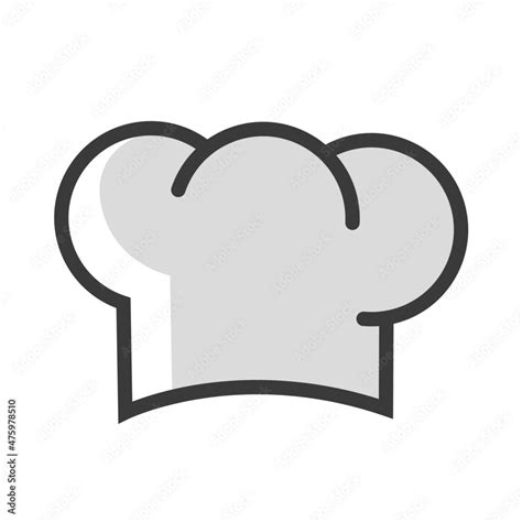 Toque Chef Hat Vector Illustration Flat Design Style Logo Icon Baker S