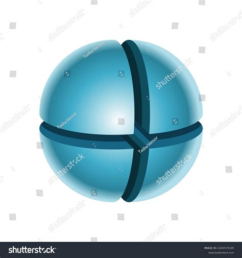 Blue Shiny Sphere Made Out Four Stock Vector Royalty Free 2222575105