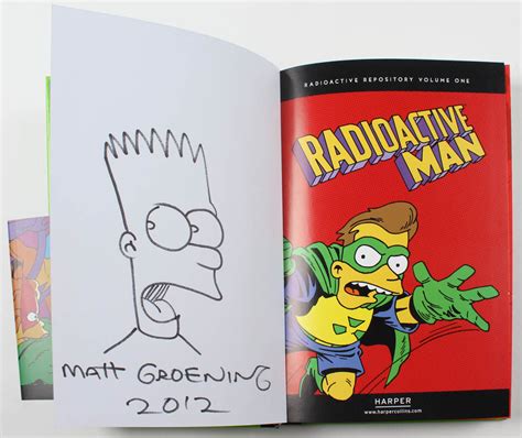 Matt Groening Signed The Simpons 2012 Radioactive Man Radioactive