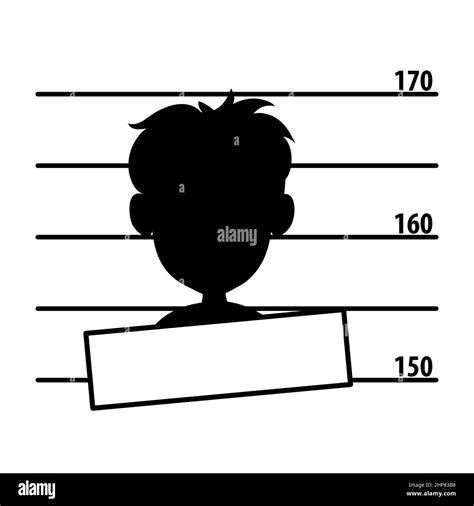 Police Lineup Or Mugshot Background With Silhouette Of Anonymous Person