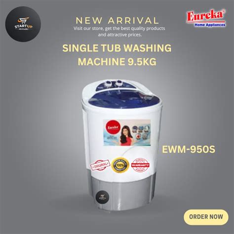 START UP EUREKA WASHING MACHINE EWM 950S HEAVY DUTY SINGLE 9 5kg TUB