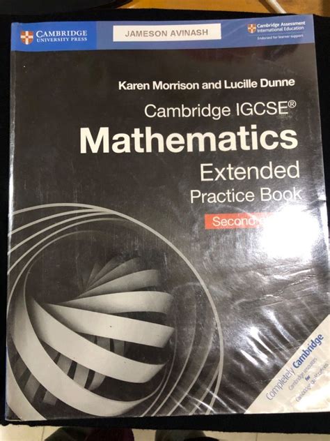 Cambridge Igcse Mathematics Extended Practice Book Second Edition