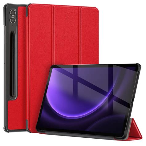 Trifold Smart Case Stand for Samsung Galaxy Tab S9 FE+ (Red)