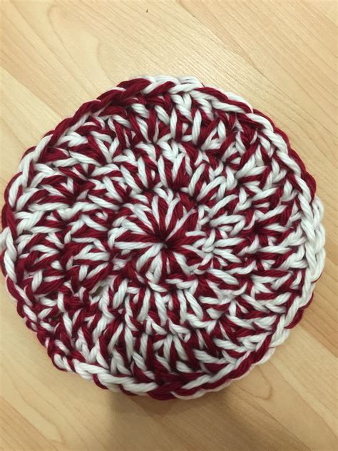 Christmas Peppermint Inspired Hot Pad R Crochet