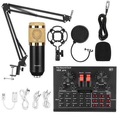 Upgrade V X Pro Live Sound Card Condenser Microphone Bundle Bm