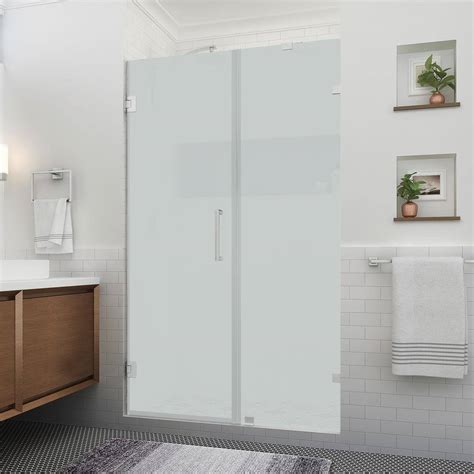 Aston Nautis Xl 49 25 50 25 In W X 80 In H Hinged Frameless Shower