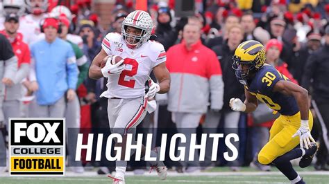 J K Dobbins 3 First Half TDs For No 1 Ohio State Vs No 13 Michigan