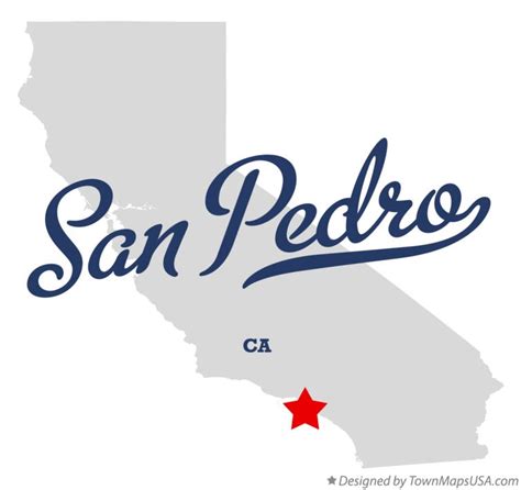 Map of San Pedro, CA, California