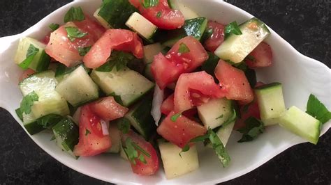 Moroccan Cucumber And Tomato Salad Youtube