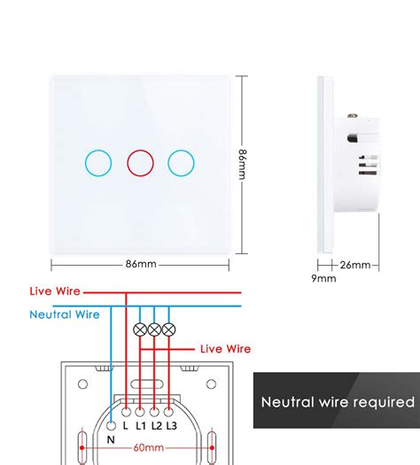 Remote Control Interrupteur Mural Tactile Boutons Voie Wi Fi