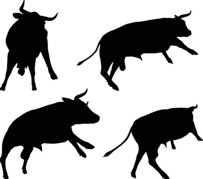 Cattle Collection Vector Silhouette Silhouette Herd Collection Vector, Silhouette, Herd ...