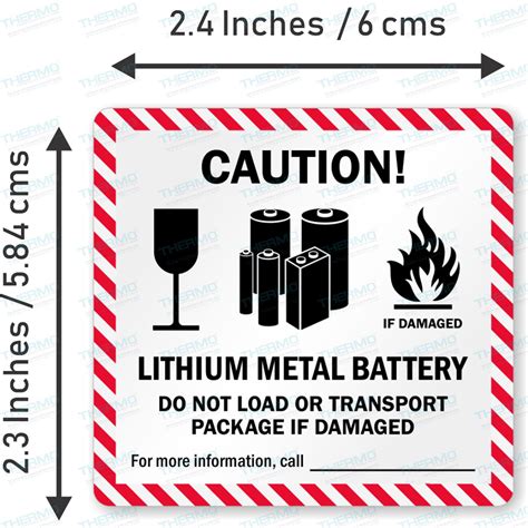 Lithium Battery Sticker For Packages