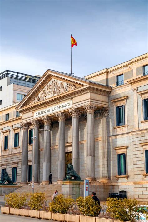 Palacio De Las Cortes In Madrid Spain Editorial Stock Photo Image Of