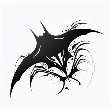 Premium AI Image | There is a black bat flying through the air with splats generative ai