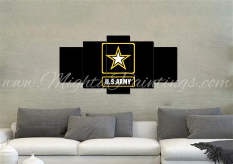 Us Army Wall Art Canvas Army Rangers Military Art Patriotic Wall